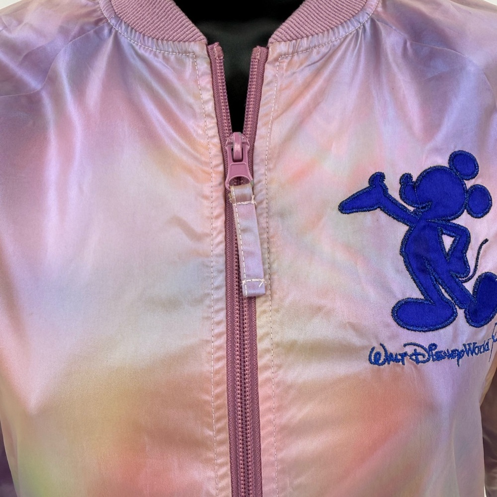 Walt Disney World 50th Anniversary Iridescent Mickey Bomber Jacket Kids Medium M - Picture 4 of 8
